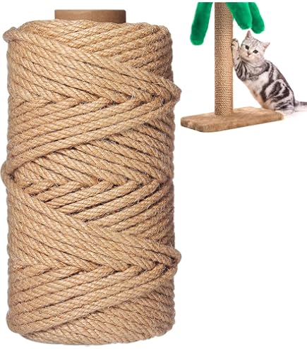 突っ張り型　キャットタワー 麻ロープ 5段 Amazon | siawadeky キャットタワーロープ 5mm 爪とぎ用 麻